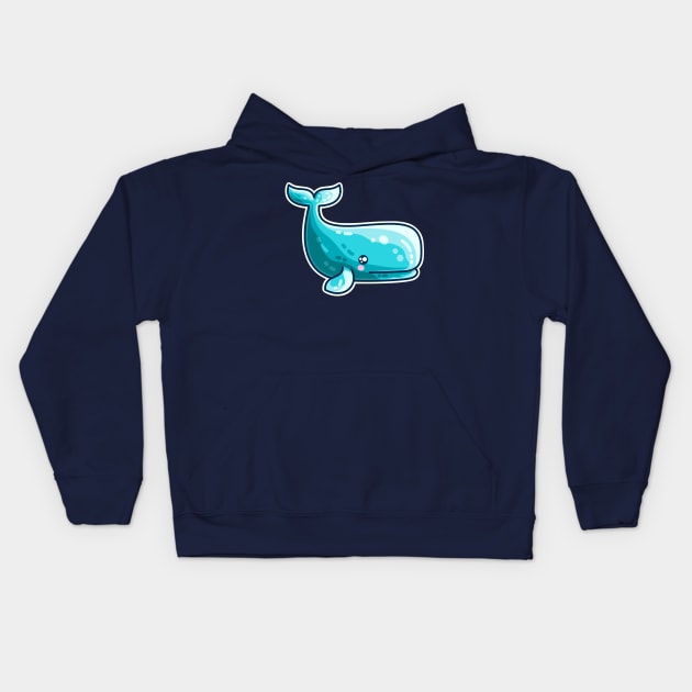 Sperm Whale Kawaii Cute Kids Hoodie by freeves